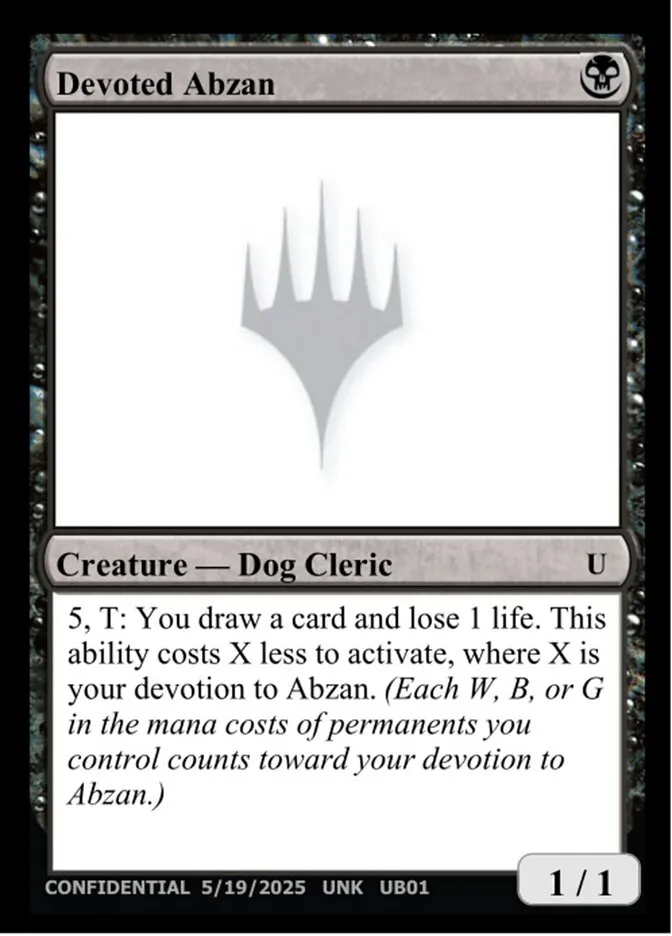 2023 Unknown Event Devoted Abzan uncommon #UB01 uncommon card image