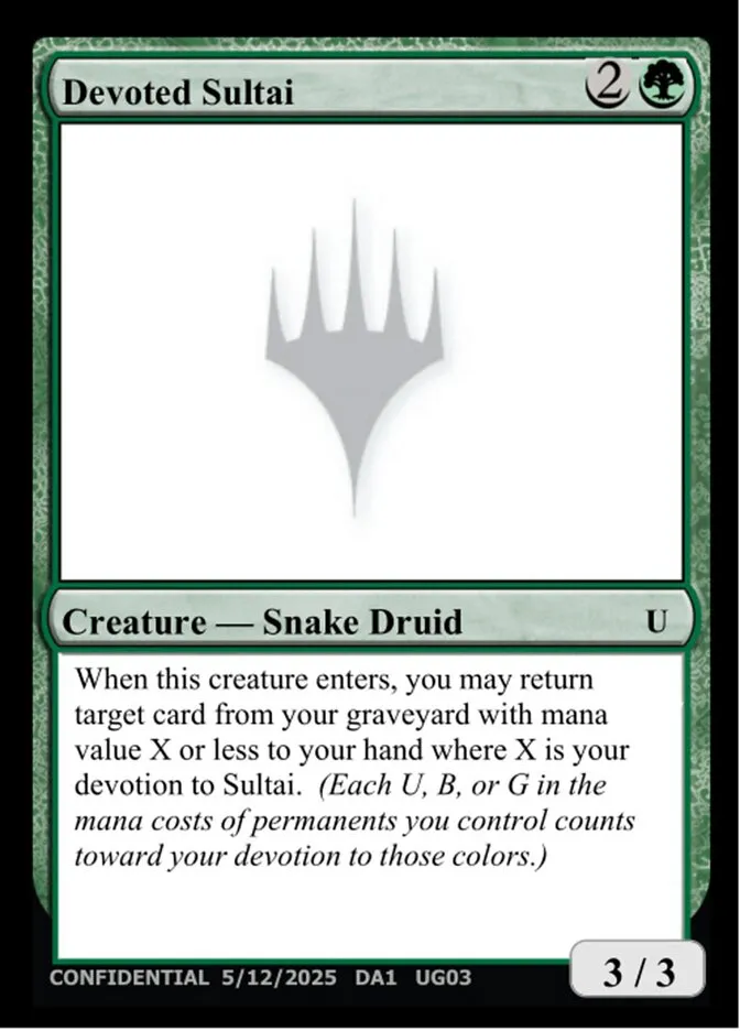 2023 Unknown Event Devoted Sultai uncommon #UG03 uncommon card image