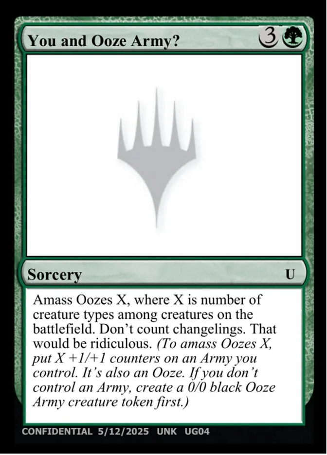 2023 Unknown Event You and Ooze Army? #UG04a uncommon card image