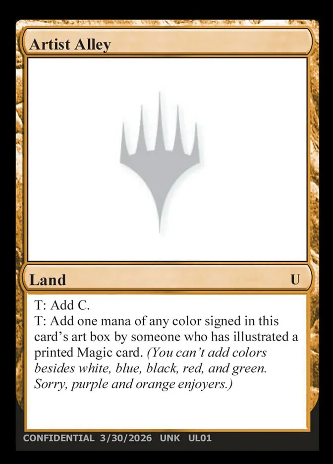 2023 Unknown Event Artist Alley #UL01 uncommon card image