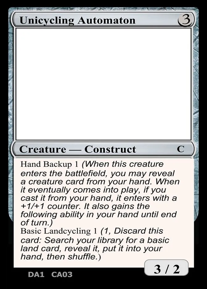 2023 Unknown Event Unicycling Automaton common #CA03 common card image