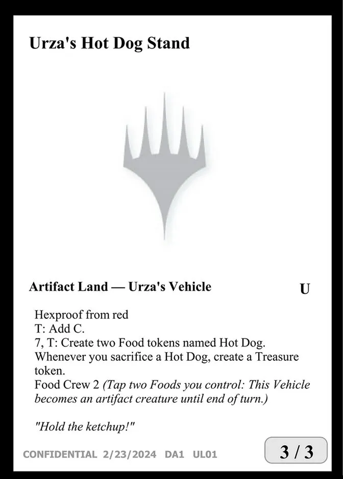 2023 Unknown Event Urza's Hot Dog Stand #UL01b uncommon card image