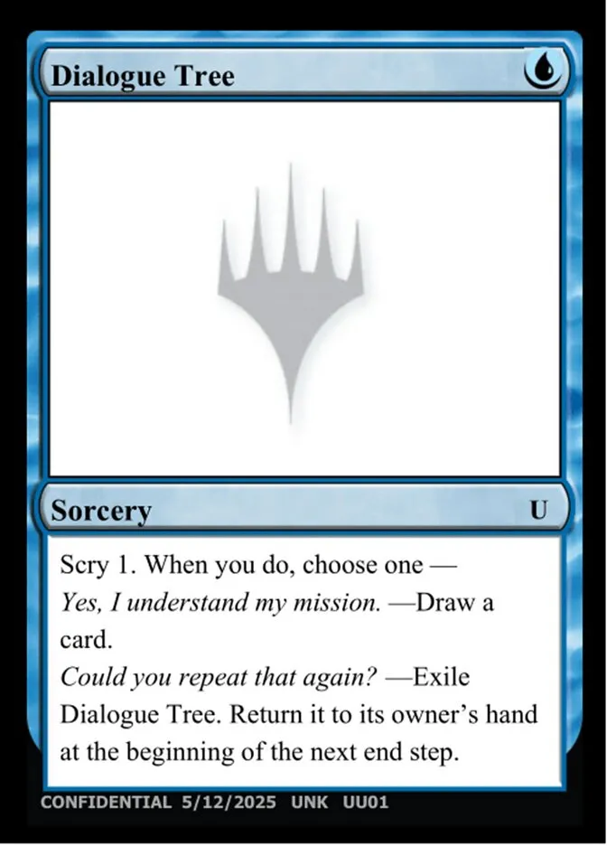2023 Unknown Event Dialogue Tree uncommon #UU01 uncommon card image