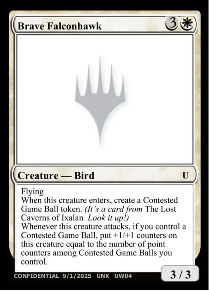 2023 Unknown Event Brave Falconhawk uncommon #UW04 uncommon card image