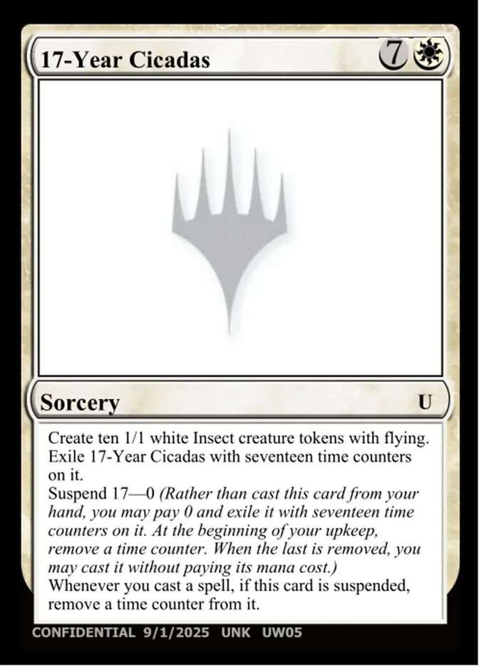 2023 Unknown Event 17-Year Cicadas uncommon #UW05c uncommon card image