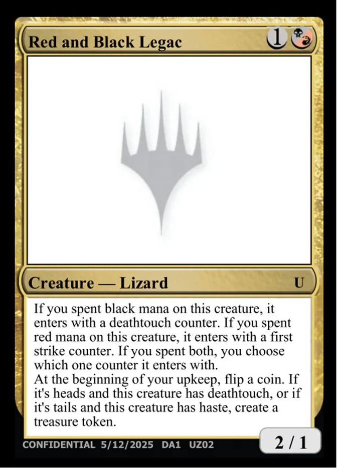 2023 Unknown Event Red and Black Legac #UZ02 uncommon card image