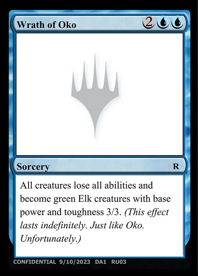 2023 Unknown Event Wrath of Oko #RU03b rare card image