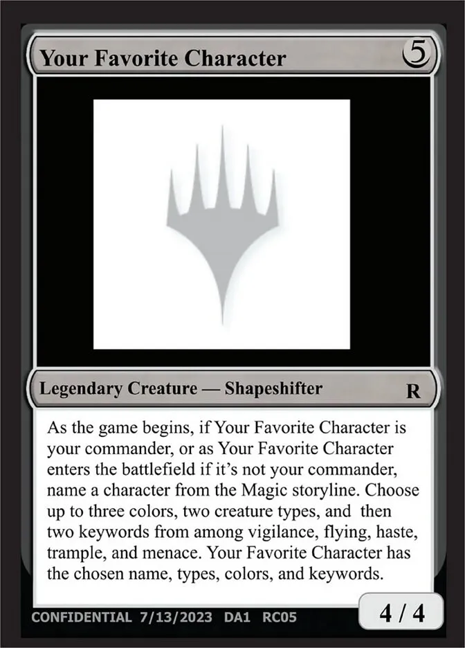 2023 Unknown Event Your Favorite Character #RC05c rare card image