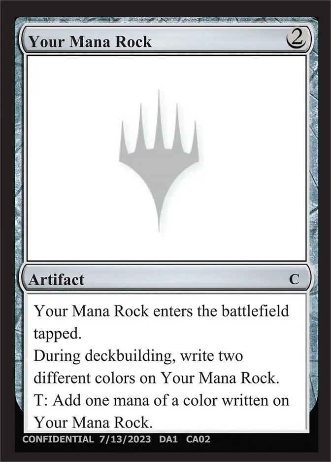 2023 Unknown Event Your Mana Rock common #CA02b common card image