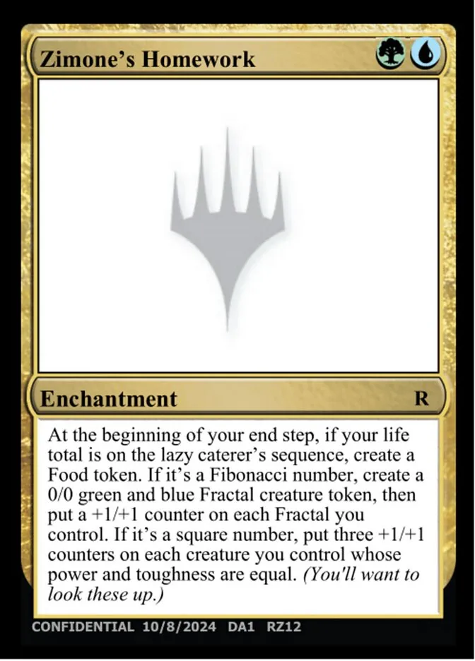 2023 Unknown Event Zimone's Homework #RZ12b rare card image