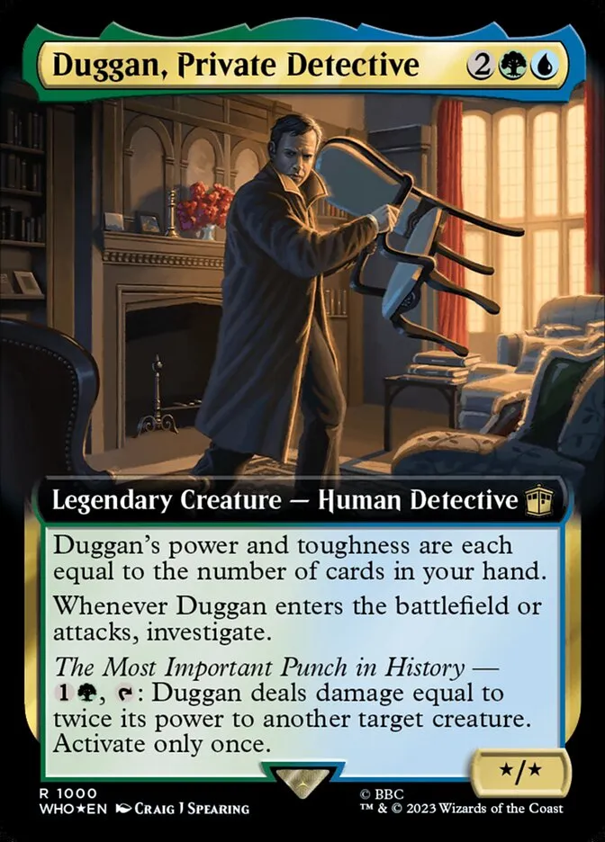 2023 Doctor Who Duggan, Private Detective rare #1000 rare card image