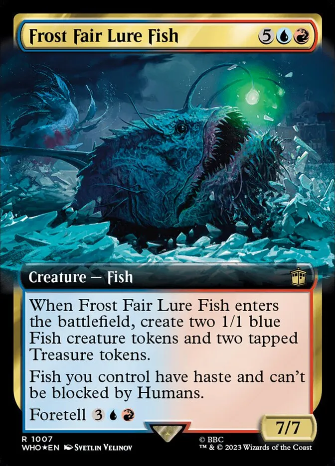 2023 Doctor Who Frost Fair Lure Fish #1007 rare card image