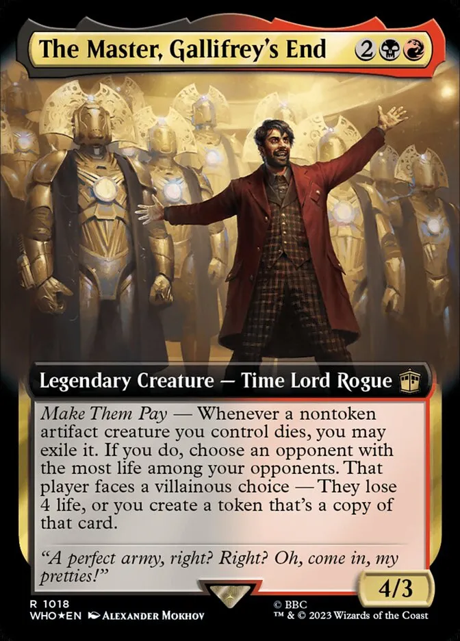 2023 Doctor Who The Master, Gallifrey's End #1018 rare card image