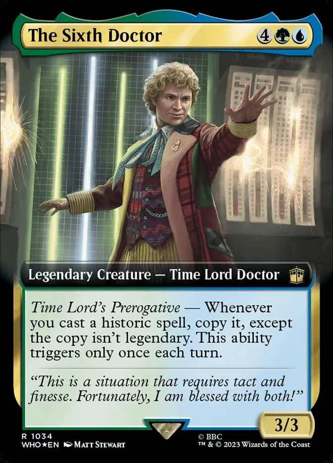 2023 Doctor Who The Sixth Doctor #1034 rare card image