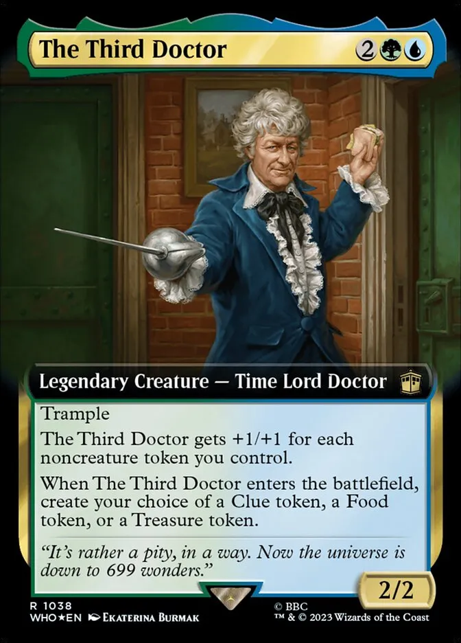 2023 Doctor Who The Third Doctor #1038 rare card image