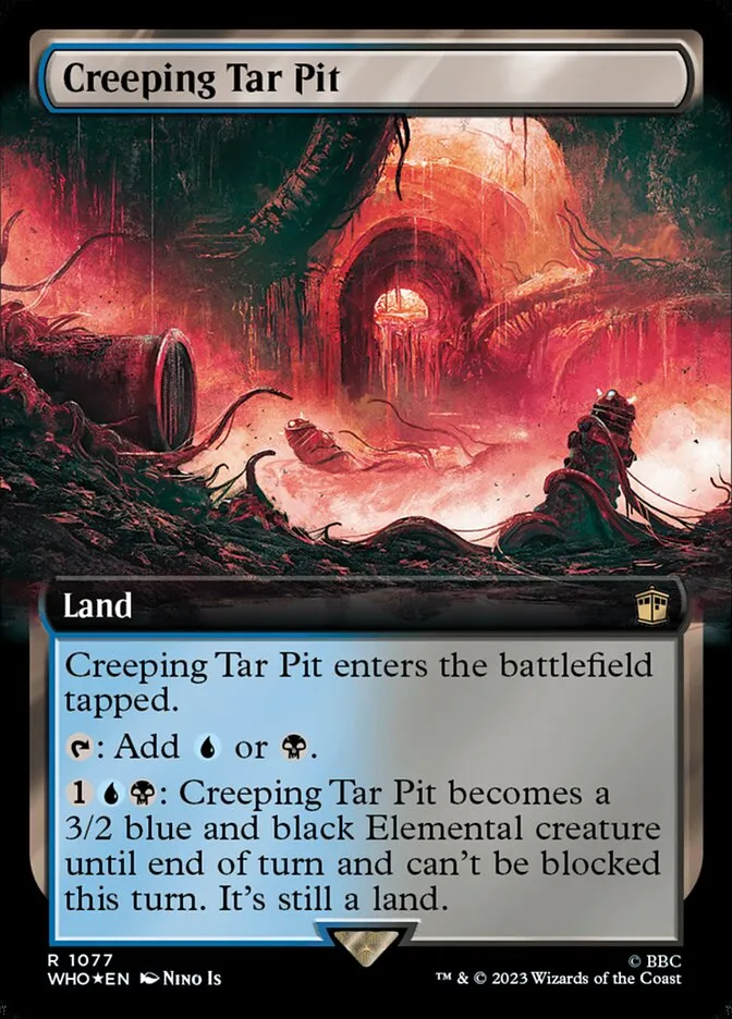 2023 Doctor Who Creeping Tar Pit #1077 rare card image
