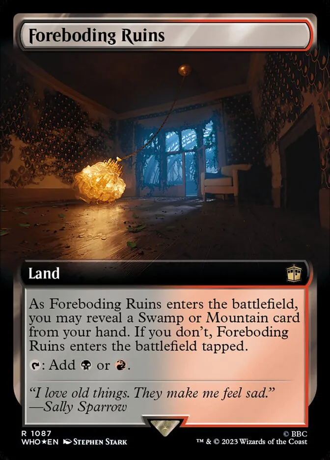 2023 Doctor Who Foreboding Ruins #1087 rare card image