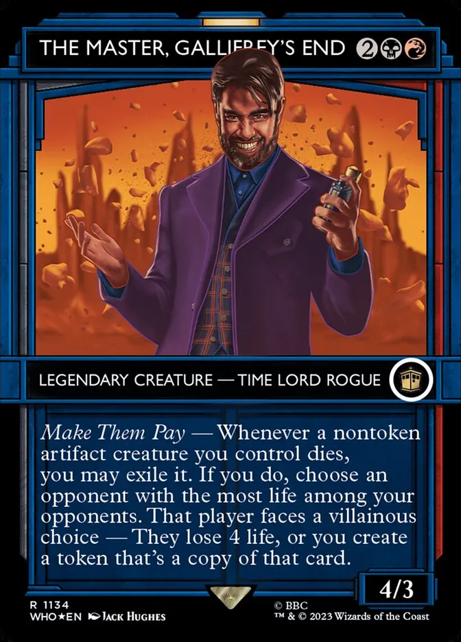 2023 Doctor Who The Master, Gallifrey's End #1134 rare card image
