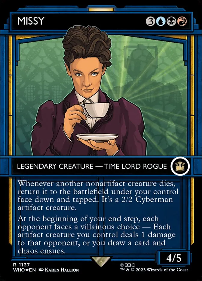 2023 Doctor Who Missy #1137 rare card image
