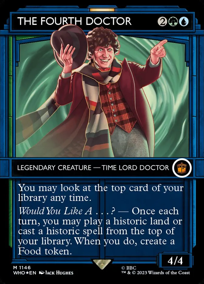 2023 Doctor Who The Fourth Doctor [Foil] mythic #1146 mythic card image