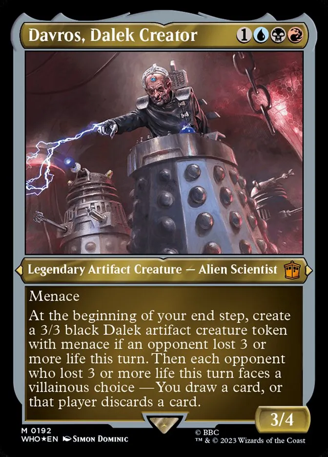 2023 Doctor Who Davros, Dalek Creator #192 mythic card image