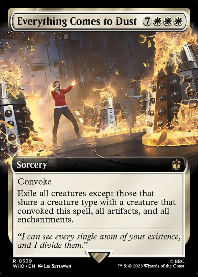 2023 Doctor Who Everything Comes to Dust [Extended Art] rare #339 rare card image