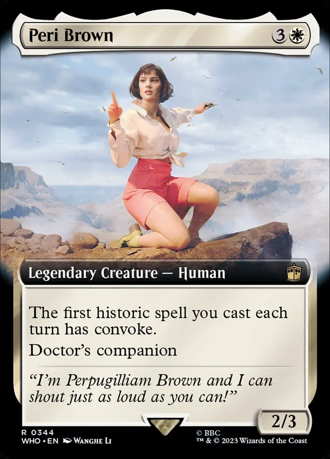 2023 Doctor Who Peri Brown [Extended Art] rare #344 rare card image