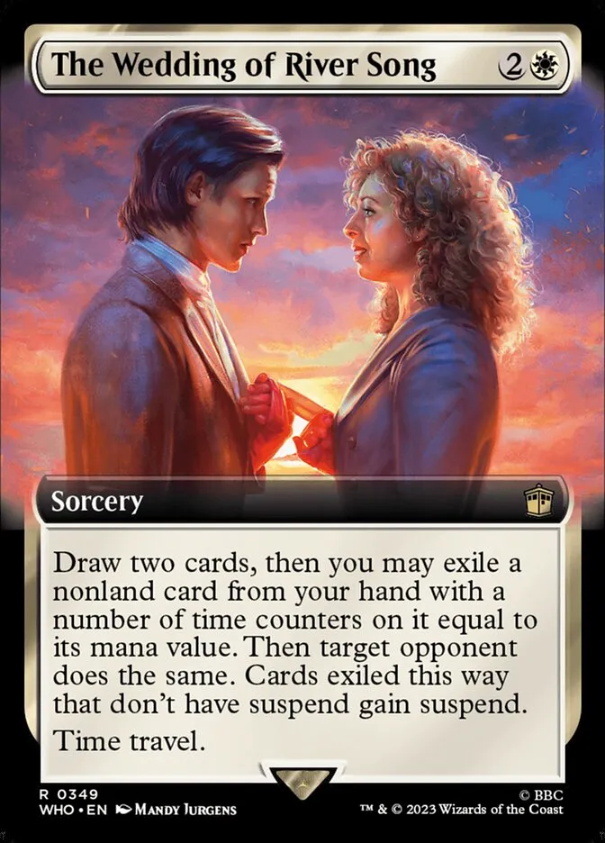 2023 Doctor Who The Wedding of River Song [Extended Art] rare #349 rare card image