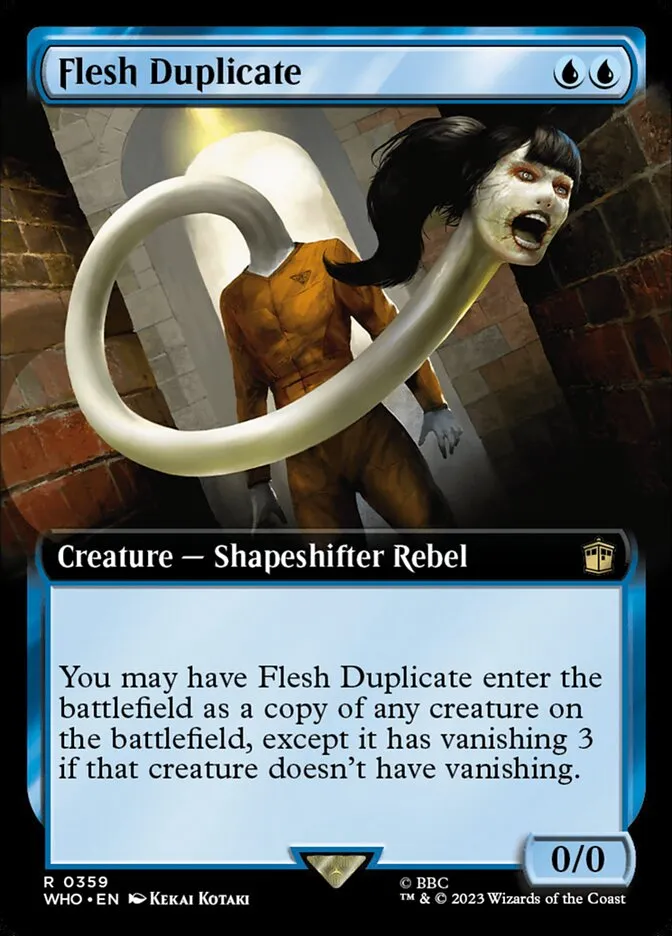 2023 Doctor Who Flesh Duplicate [Extended Art] rare #359 rare card image