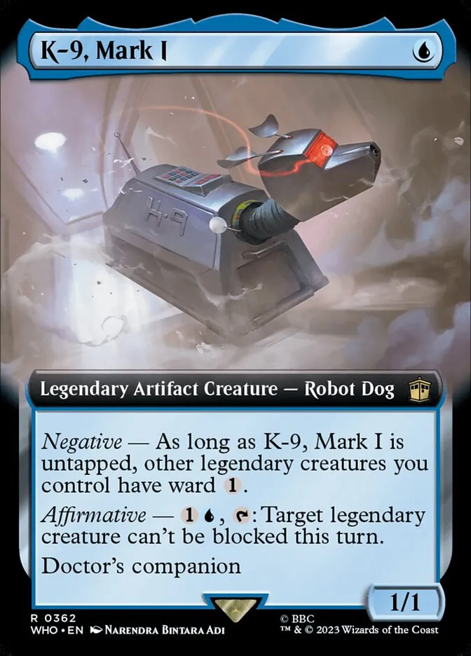 2023 Doctor Who K-9, Mark I [Extended Art] rare #362 rare card image