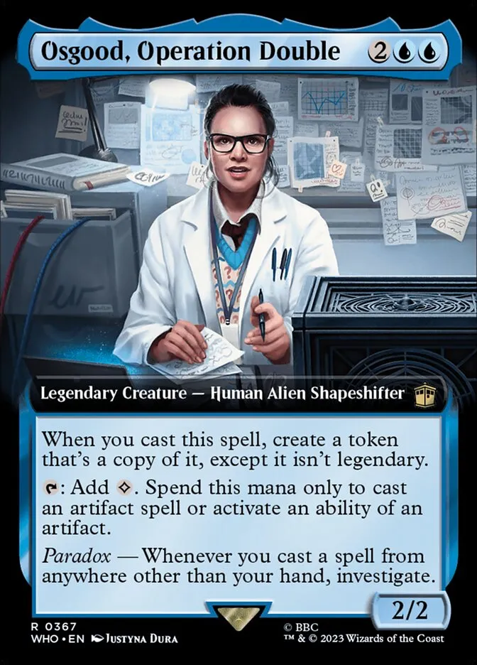 2023 Doctor Who Osgood, Operation Double [Extended Art] rare #367 rare card image