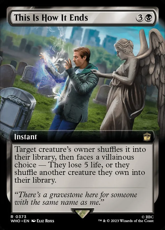 2023 Doctor Who This Is How It Ends [Extended Art] rare #373 rare card image