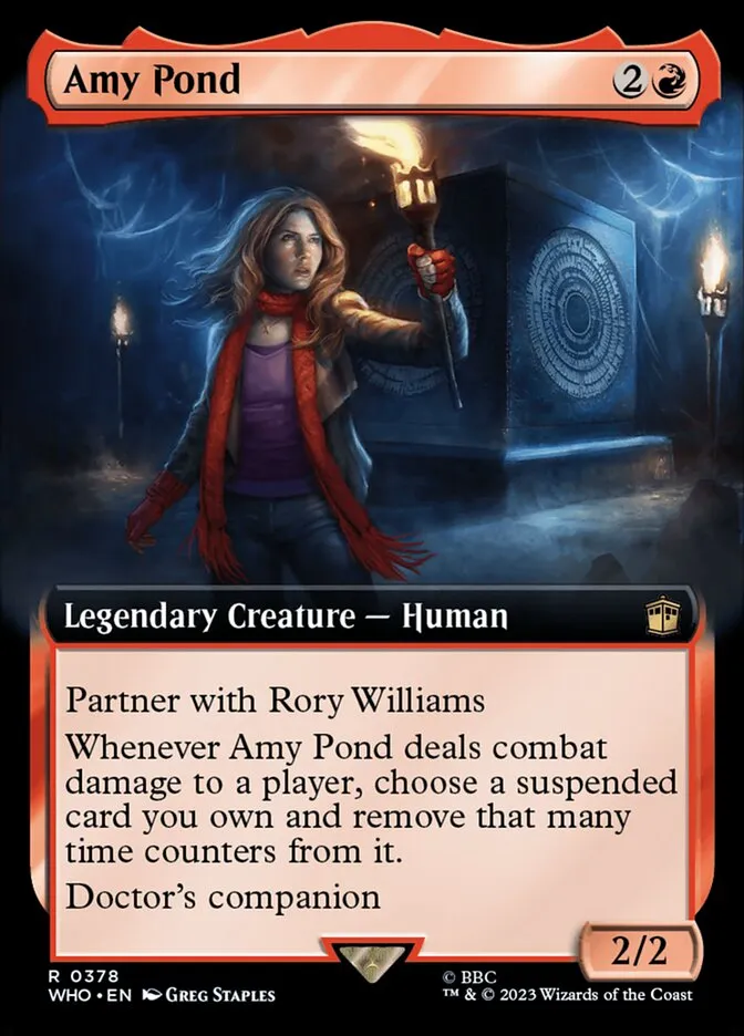 2023 Doctor Who Amy Pond [Extended Art] rare #378 rare card image