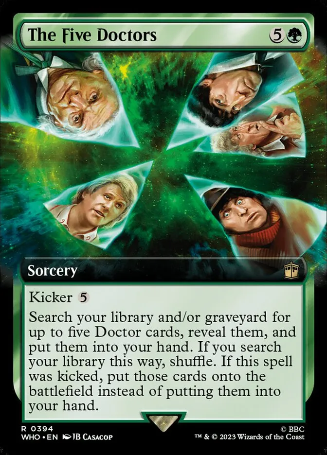 2023 Doctor Who The Five Doctors [Extended Art] rare #394 rare card image