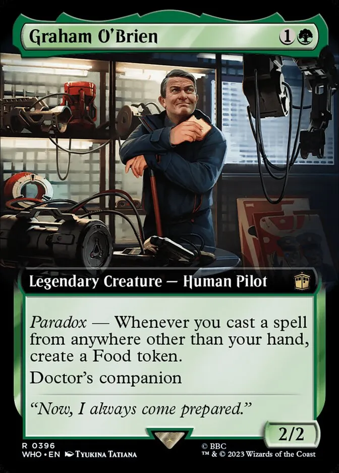 2023 Doctor Who Graham O'Brien [Extended Art] rare #396 rare card image