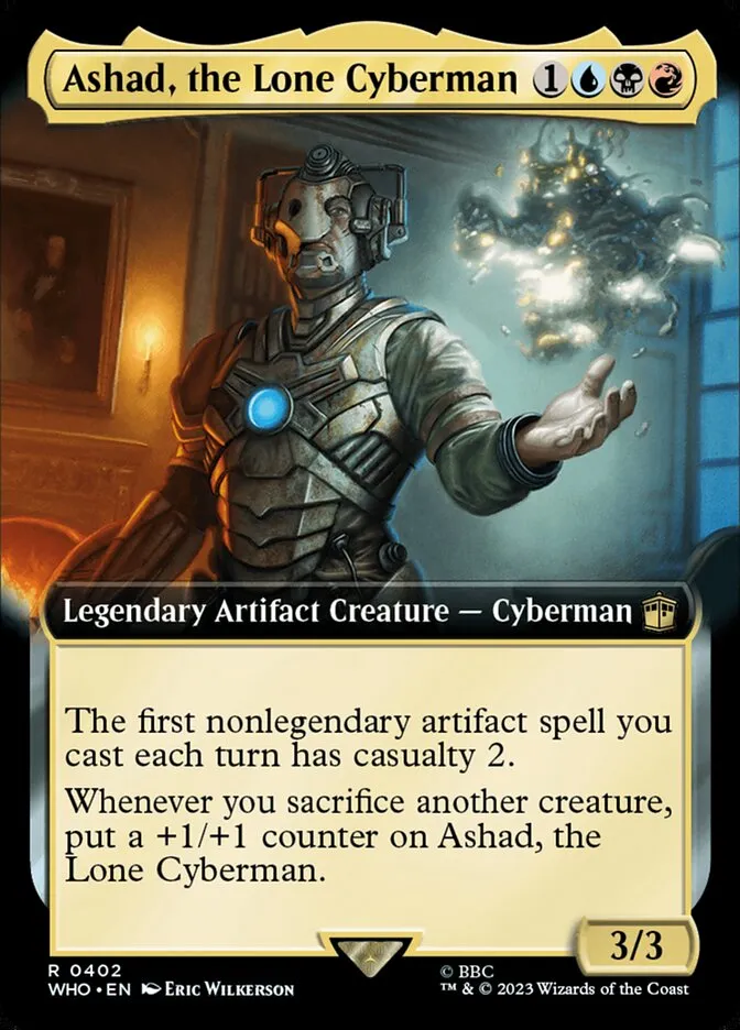 2023 Doctor Who Ashad, the Lone Cyberman [Extended Art] rare #402 rare card image