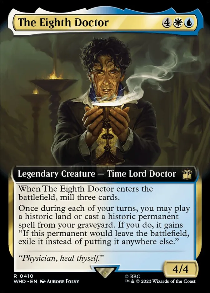 2023 Doctor Who The Eighth Doctor [Extended Art] rare #410 rare card image