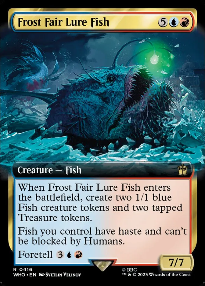 2023 Doctor Who Frost Fair Lure Fish #416 rare card image