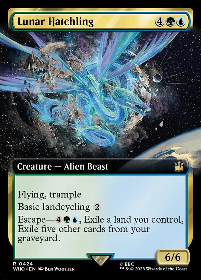 2023 Doctor Who Lunar Hatchling #424 rare card image