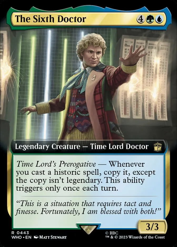 2023 Doctor Who The Sixth Doctor rare #443 rare card image