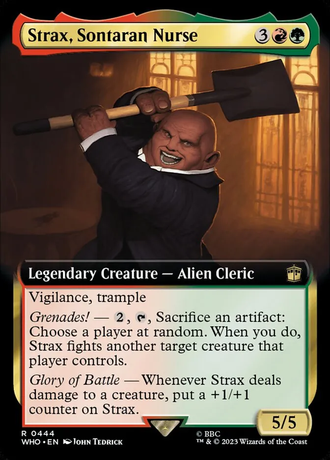 2023 Doctor Who Strax, Sontaran Nurse #444 rare card image