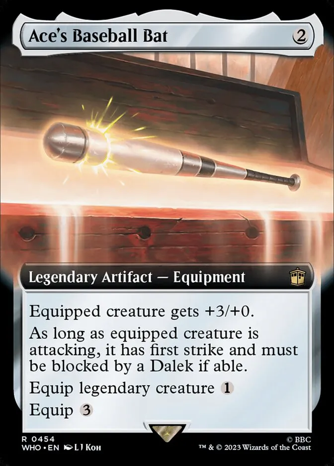 2023 Doctor Who Ace's Baseball Bat #454 rare card image