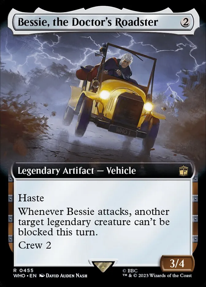 2023 Doctor Who Bessie, the Doctor's Roadster #455 rare card image