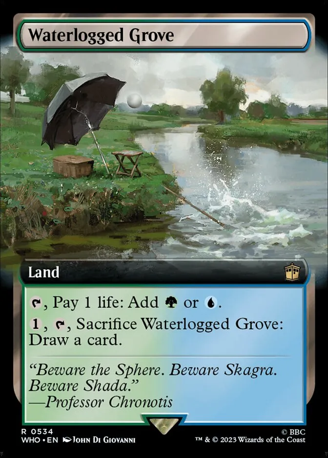 2023 Doctor Who Waterlogged Grove #534 rare card image