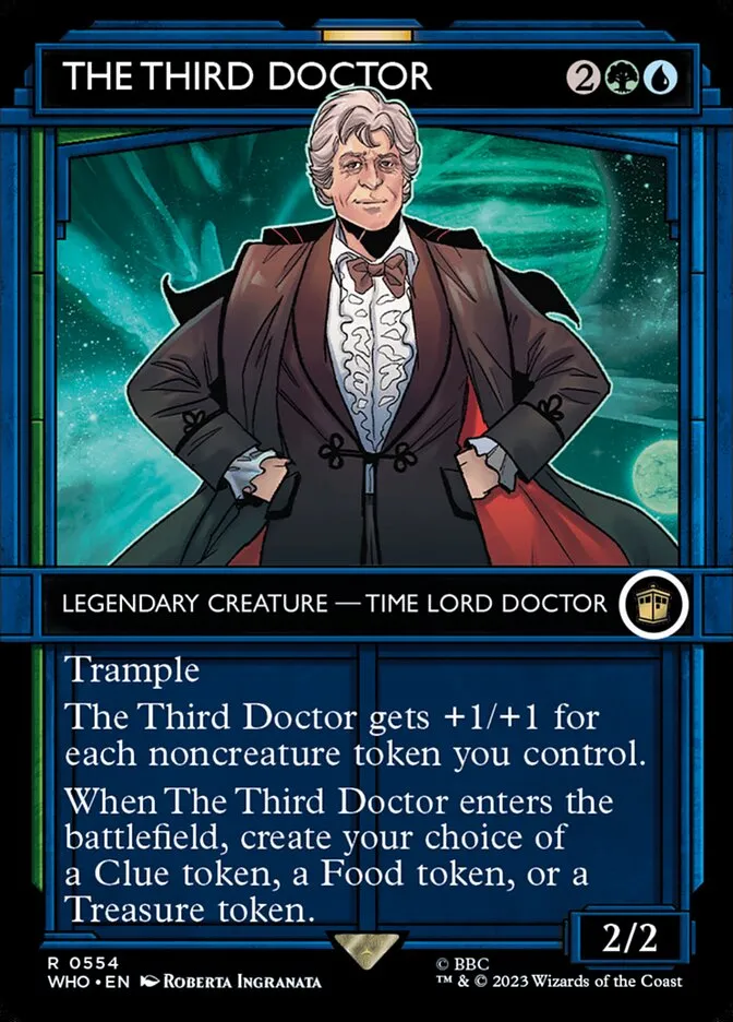 2023 Doctor Who The Third Doctor [Serialized] rare #554 rare card image