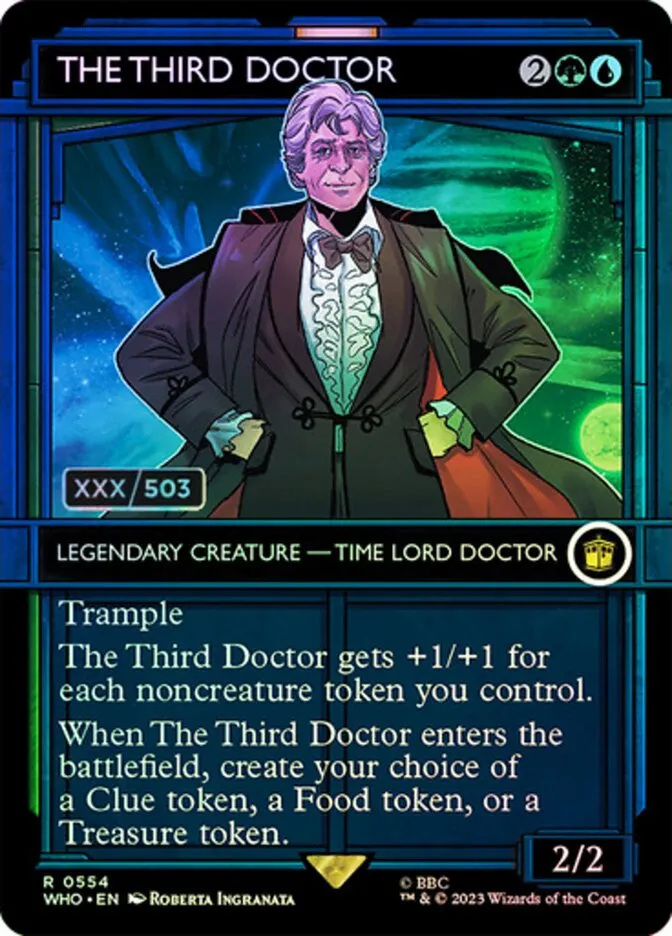 2023 Doctor Who The Third Doctor #554z rare card image