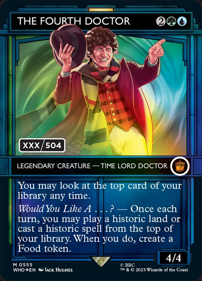 2023 Doctor Who The Fourth Doctor #555z mythic card image
