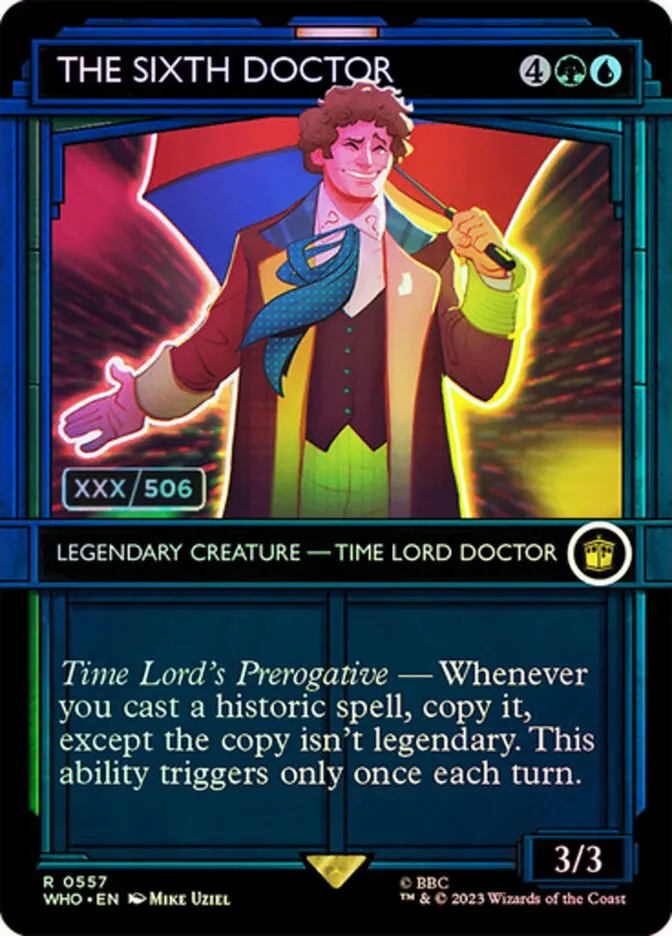 2023 Doctor Who The Sixth Doctor #557z rare card image