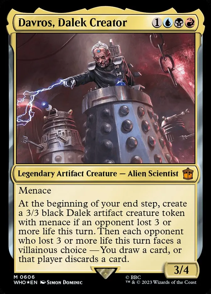 2023 Doctor Who Davros, Dalek Creator #606 mythic card image