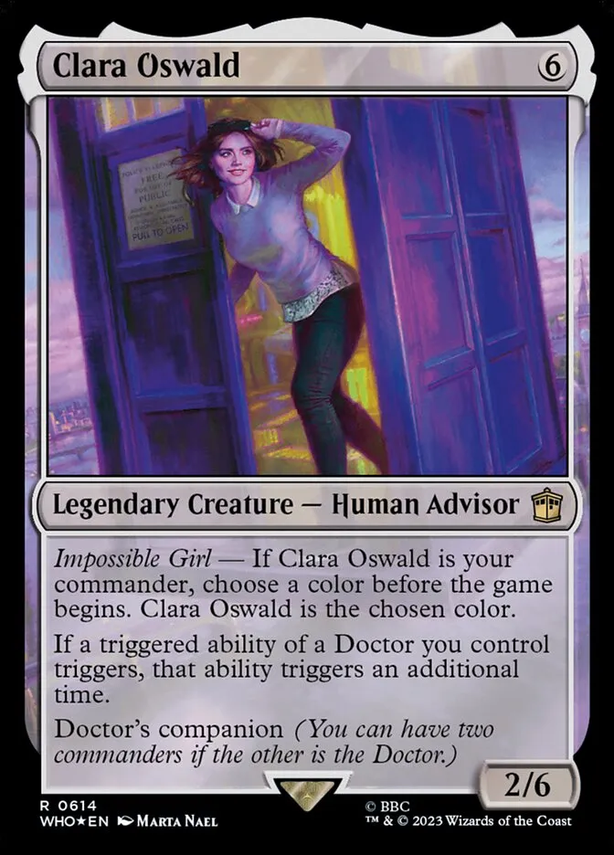 2023 Doctor Who Clara Oswald #614 rare card image